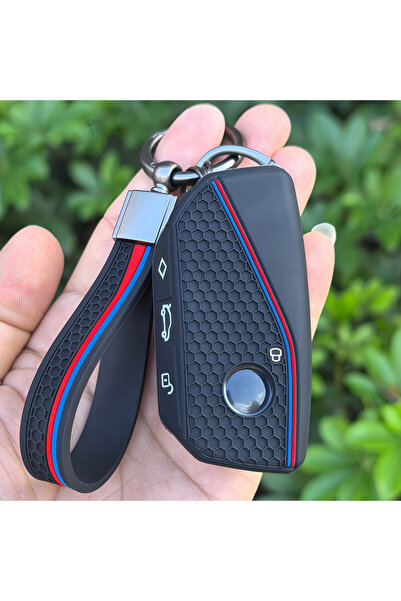 Choice1 With Keychain Key Fob Cover Silicone Key Case for BMW X1 U11 IX IM I5...