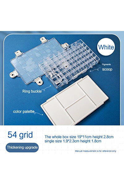 Choice 54 Grids Portable Paint Storage Box with Lid 12/24/36/54 Girds Airtigh...