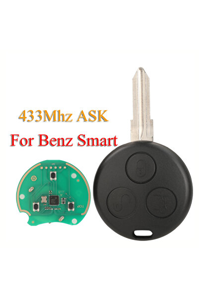 Choice Full key jingyuqin Remote Car Key Fob 433Mhz ASK For Benz Smart Fortwo...