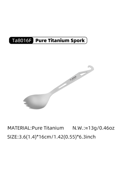 Choice1 8016F Tiartisan Pure Titanium Multi-purpose Spoon Spork Outdoor Campi...
