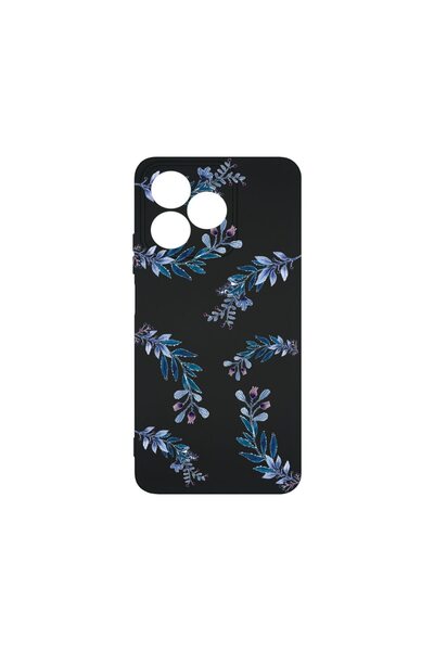 bestcase Θήκη Σιλικόνης Premium, Συμβατή με Xiaomi Redmi 13, Μπλε Λουλούδια, ...