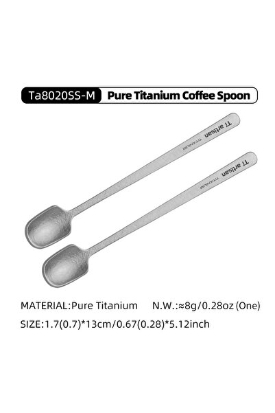 Choice M- 13CM Tiartisan 2pcs Titanium Coffee Tea Stirring Spoon Juice Desser...