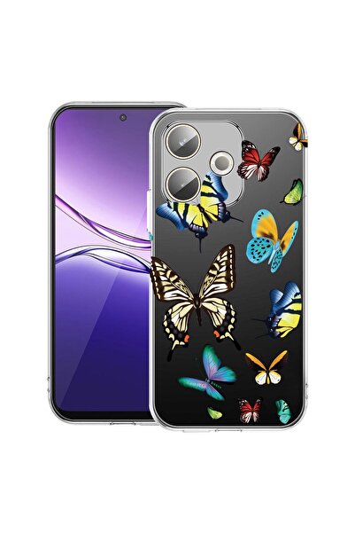 bestcase Διαφανής Θήκη Σιλικόνης για OPPO A5 Pro 5G, Όμορφες Πολύχρωμες Πεταλ...