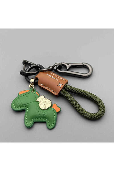 Choice4 Style 7 1PC Genuine Leather Car Keychain Minimalist Key Holder with P...