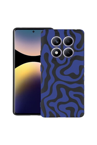 bestcase ¬Æ Husa pentru Xiaomi Redmi Note 14 Pro 4G, Blue Abstract Line, Slim...
