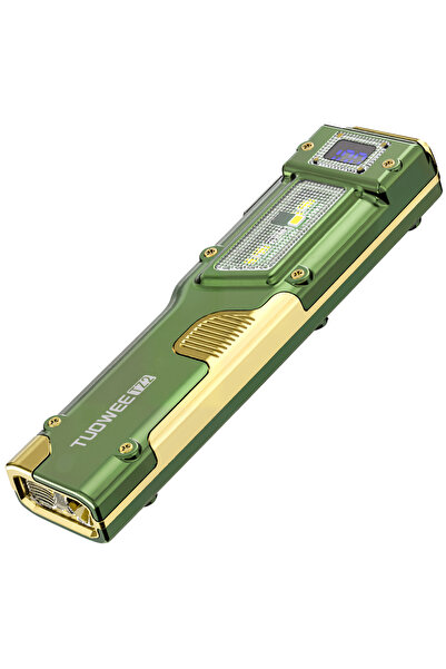 Choice مصباح يدوي تكتيكي أخضر EDC - 2000 لومن بإضاءة LED مزدوجة، قابل لإعادة ...