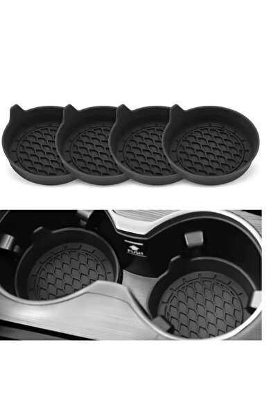 Choice3 Four Seasons Other Black 4pcs 2/4pcs Car Cup Holder Coaster Silicone ...
