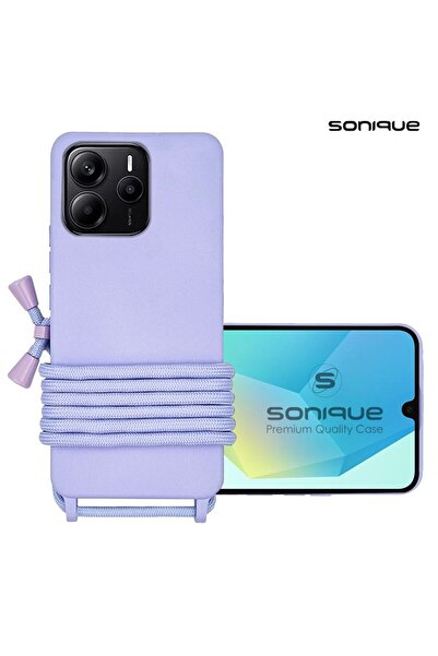 Sonique Θήκη Σιλικόνης με Κορδόνι CarryHang Xiaomi Redmi Note 14 5G Λιλά