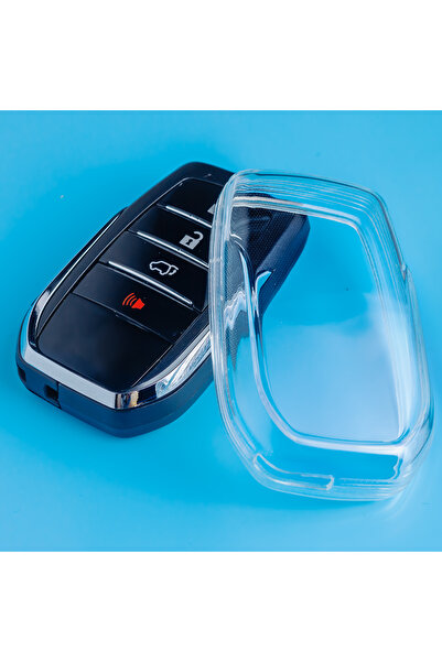 Choice4 1x Key Case (Clear) Slim Car Key Fob Case Cover Keychain For Toyota G...