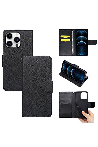 Sonique Θήκη Πορτοφόλι Trend Wallet Apple iPhone 14 Pro Μαύρο