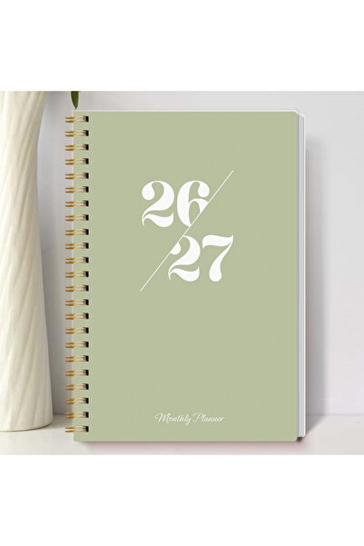 Choice A5 light green Minimalist Sage Green 2026-2027 Monthly Planner | Clean...