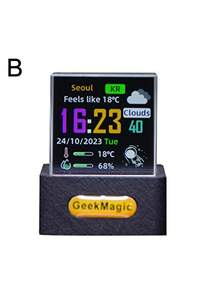 Choice black Car MINI Crystal Smart Companion WIFI Weather Station Clock Desk...