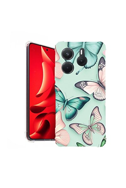 bestcase Husă pentru Xiaomi Redmi Note 14 4G, Antișoc 1.5MM, Model fluture, P...