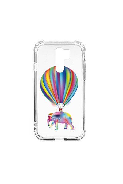 bestcase Husa Anti Shock Silicon Compatibila cu Xiaomi Redmi 9, Rainbow Elefa...