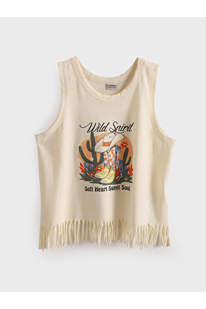 LC Waikiki Sleeveless Printed Girls' Tank Top