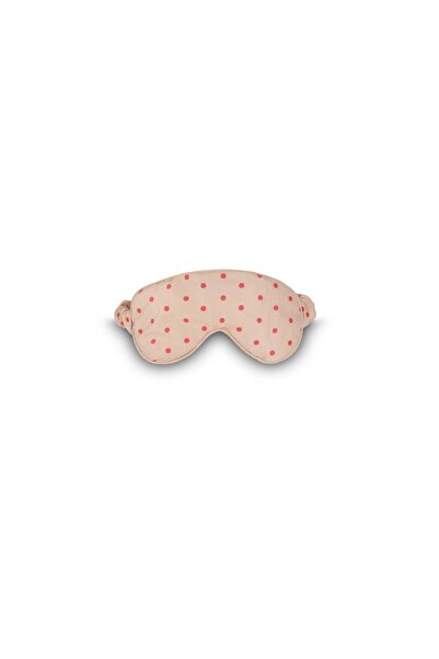 Sleep Garden Cotton Polka Dot Soft Sleep Eye Mask Light-Proof Pink-Salmon Color