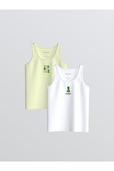 LC Waikiki Minecraft Printed Boys' Tank Top 2 Pack