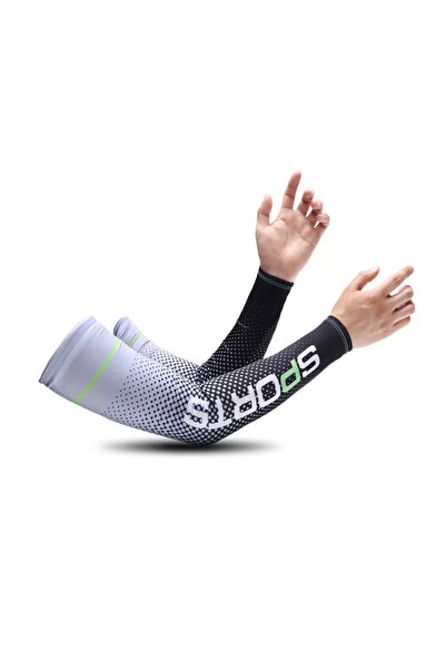 choice2 One Size Gray Ice Silk Arm Sleeves UV Protection Anti-Slip Sunscreen ...