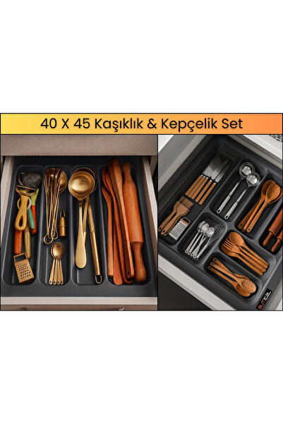 almital mobilya aksesuarları furniture accessories 40X45 Cm. Anthracite Spoon...