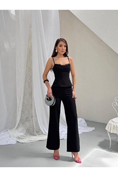 GAMZE ALPTEKİN Premium Lace Detailed Backless Strap Set