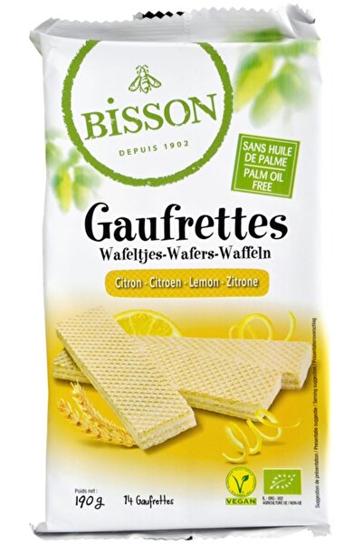 BISSO Organic lemon wafers, 190g Bisson