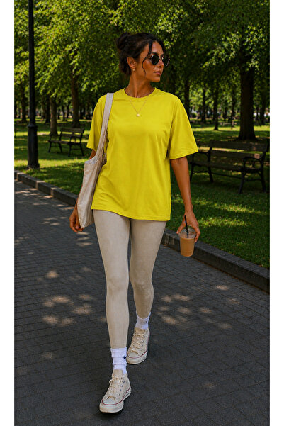 Get Crazy Women's Oversize Fit Crew Neck T-Shirt