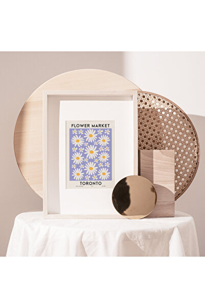 Boomah Accessories Flower Market Toronto Colorful Botanical Art Poster with F...