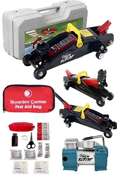 Newstar İLK YARDIM HAVA KOMPRESÖRÜ 2 TON TİMSAH KRİKO MUHTEŞEM 3 LÜ SET