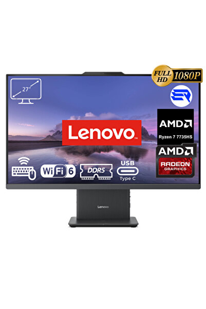 LENOVO IdeaCentre 3 27ARR9 Amd Ryzen 7 7735HS 8GB 512GB SSD 27'' FHD Windows ...