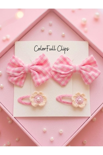 COLORFULLCLİPS Pötikare Fiyonk Klips Çıtçıt Toka Set
