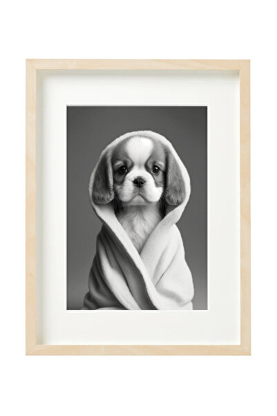 Boomah Accessories Dog in Bathrope , Bathroom Wall Art, Nursery Poster with F...