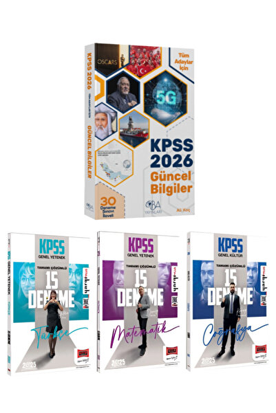 CBA Akademi 2026 KPSS Güncel Bilgiler Konu Denemeli-Ali Koç+KPSS Türkçe+Matem...