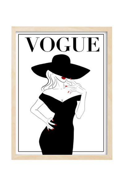 Boomah Accessories Vogue Fashion Girl Design Abstract Wall Art Poster with Fr...