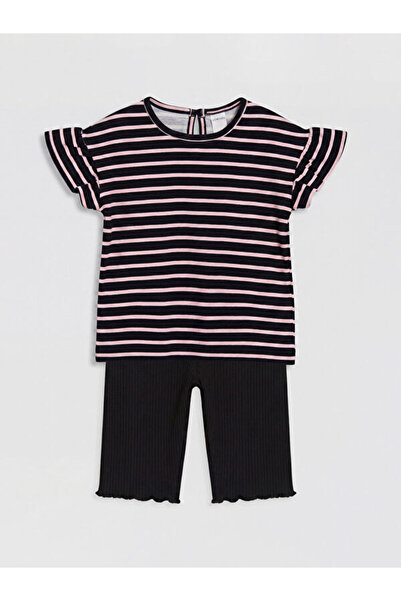 LC Waikiki Striped Baby Girl T-Shirt and Leggings Set for Style Seekers from ...