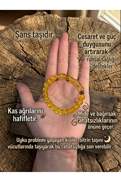 Zeytuni Sitrin Taşı Bileklik (şans)