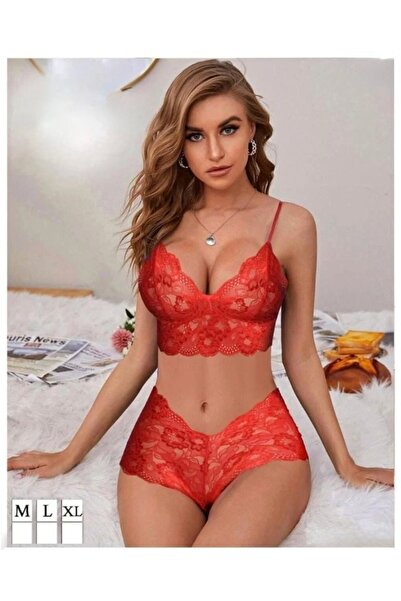 Nice Model طقم بيبي دول لانجري دانتيل قطعتين ناعم