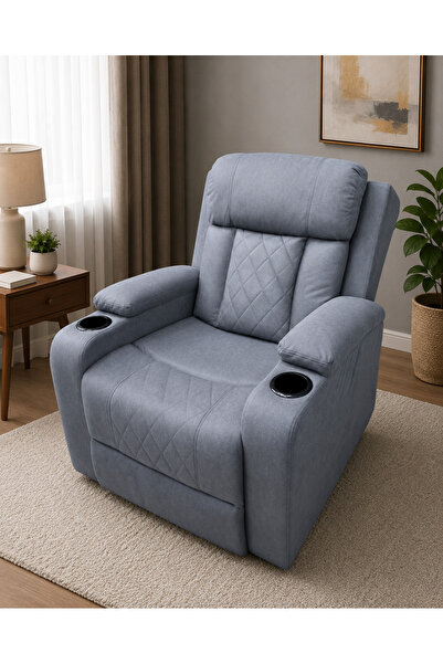 TrentonGCC Luxury Recliner Chair with Cup Holders & Footrest – Comfortable Si...