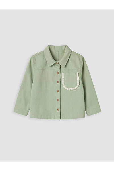 LC Waikiki Lcw Baby Shirt Collar Gabardine Girls' Jacket