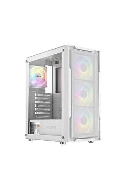 FAZEON F11 750W 80PLUS BRONZE MESH 4x120mm RGB Fanlı ATX Beyaz Bilgisayar Kasası