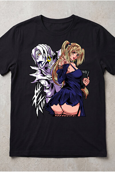 Silkensoul Death Note Misa Amane ve Rem Tasarımlı Standart Fit Anime Unisex T...