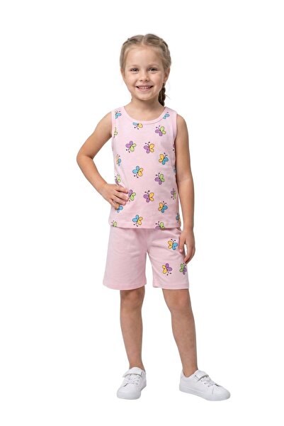 NEWKİDS Pantaloni scurți Zero Arm Butterfly. IMPRIMAT. Set pentru fete cu det...