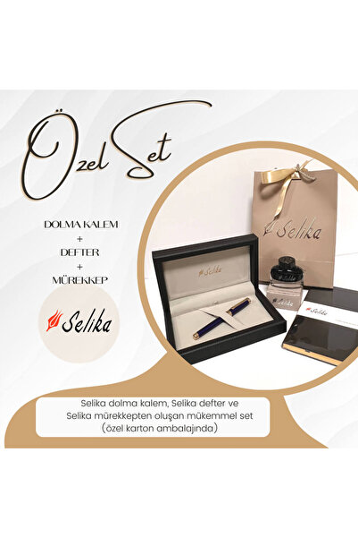 SP SELİKAPEN Selika Dolma Kalem + Defter + Mürekkep Set
