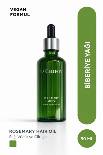 la celleon Biberiye Saç Yağı Complex - Biotin, Hint Yağı ve Vitamin E İçerikl...