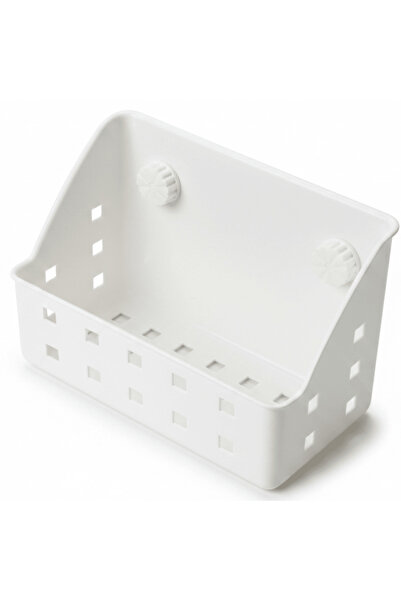 AKDC Minimalist White Plastic Cosmetic and Skincare Organizer Rack – 20 × 15 cm