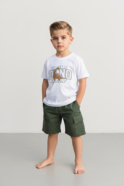 LEAKİDS Boys' Bermuda Shorts Comfortable Summerwear