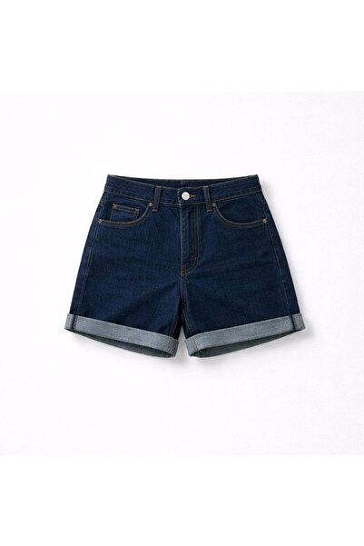 hies 40 cm Jeans Shorts - High Waist Lycra Straight Rips-Free Denim Jeans Sho...