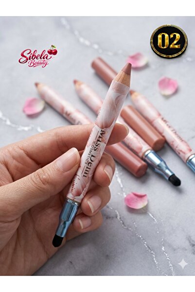 SİBELA BEAUTY GÜZEL GÖRMEK GÜZEL DÜŞÜNDÜRÜR Lip Liner with Brush, Cherry Colo...