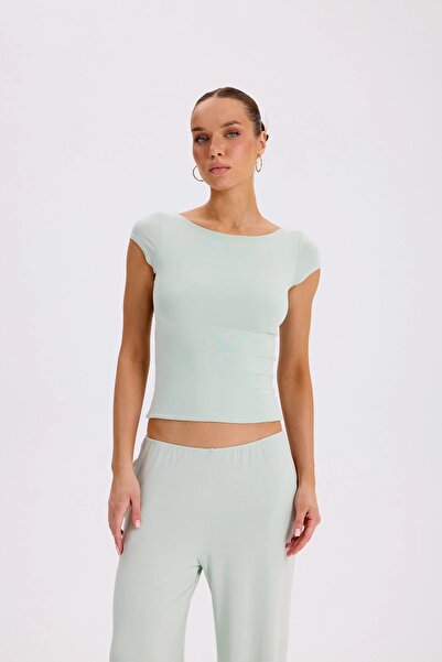 LE POLE HOFLICH - KAYIK YAKA FLARE KOL T-SHIRT