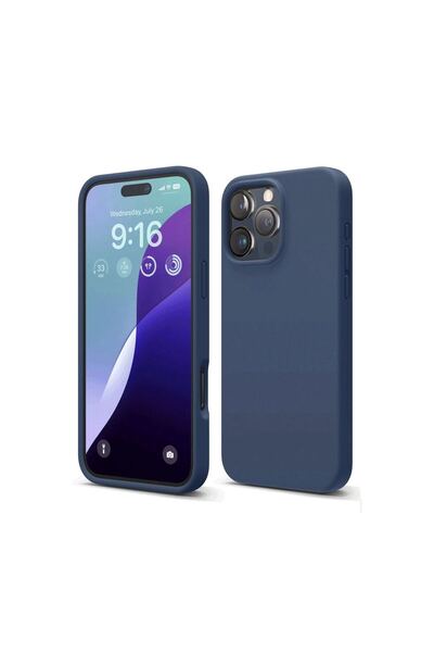 OEM Apple iPhone 16 Pro Max Case First Silicone - Navy Blue