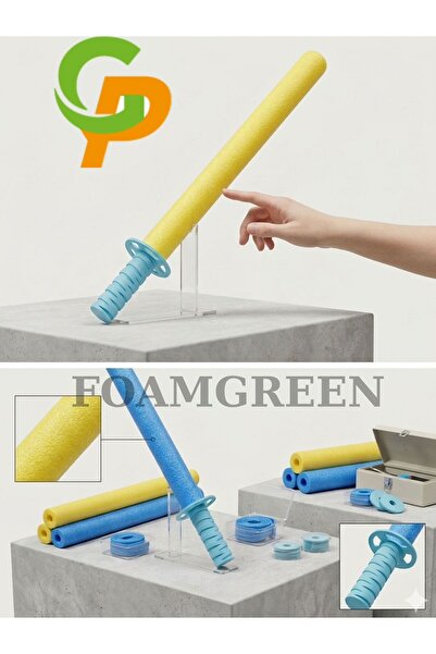 FOAMGREEN KÖPÜK KILIÇ - SARI DENİZ MAKARNASI KÖPÜK OYUNCAK KILIÇ - OYUNCAK KA...